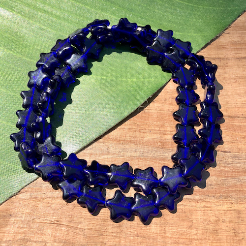 Blue Star Beads - 50 Pieces