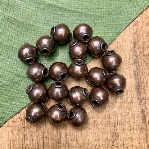 Solid Copper Bali Style Spacer Beads, Copper Beads 12x18mm For Crafts –  Triveni Crafts