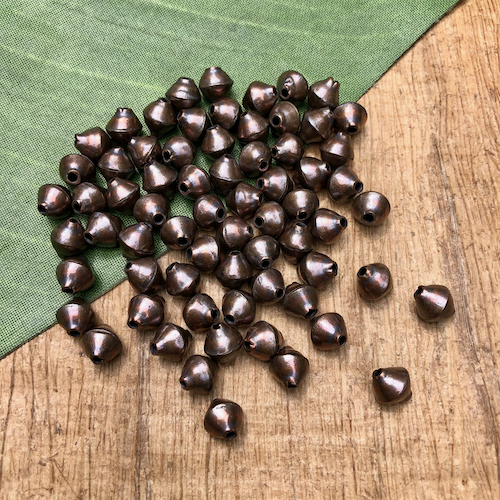 Hill Tribe Copper Bi-Cone Beads - 12 Piece