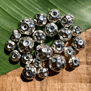 Silver Plated Golf Ball Beads - 1 Piece