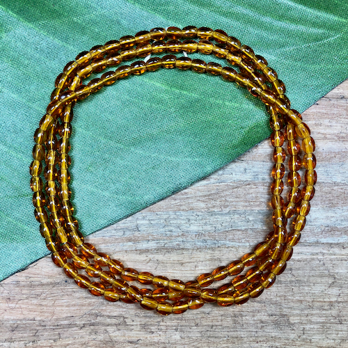 Amber Oval Beads - 140 Pieces