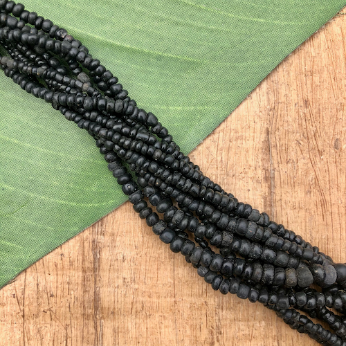 Black Trade Wind Glass Beads