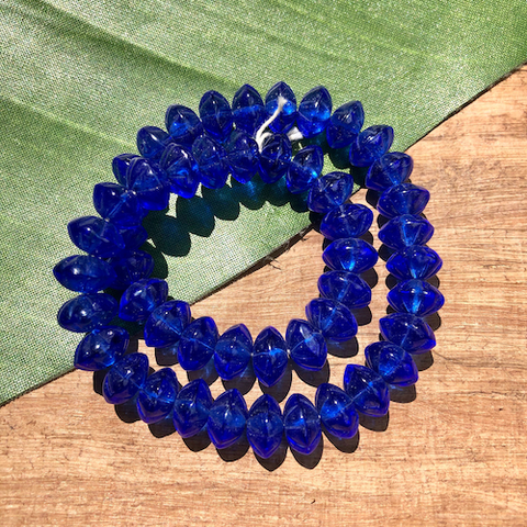 Blue Saucer Beads - 50 Pieces