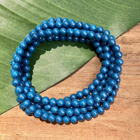 Blue Round 6mm Beads - 100 Pieces