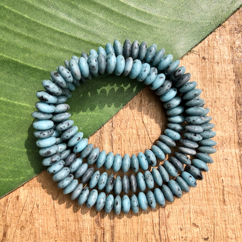 Blue Rondelle Beads - 150 Pieces