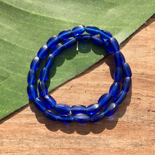 Cobalt Blue Rectangle Beads - 100 Pieces