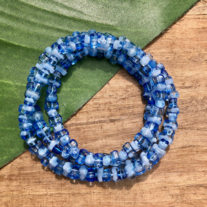 Blue Rectangle Bar Beads - 150 Pieces
