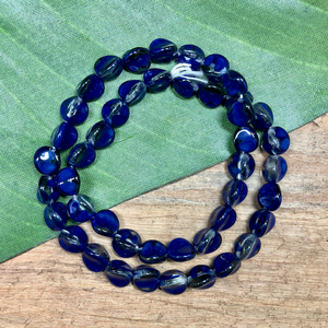 Blue 3 Sided Beads - 50 Pieces