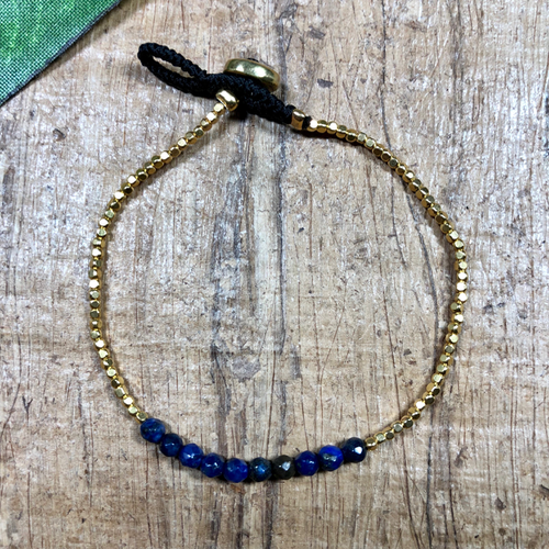 Lapis and Gold Plated Beads