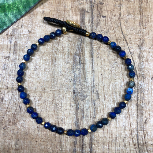 Lapis and Gold Plated Beads