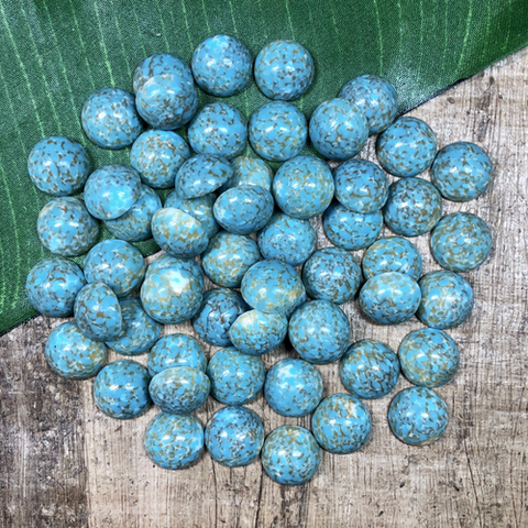 Turquoise Glass Cabochons - 20 Pieces