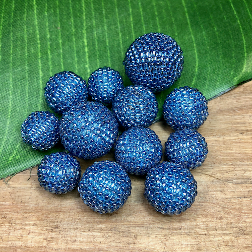 Denim Beaded Beads - Solids
