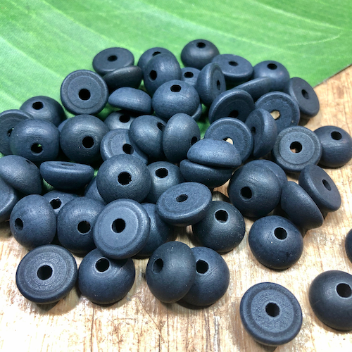 Navy Dome Beads - 60 Pieces