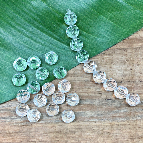 Faceted Crystal Rounds - 25 Pieces