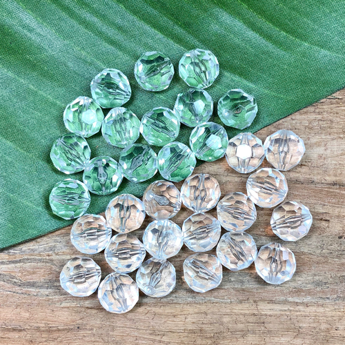 Faceted Crystal Rounds - 25 Pieces