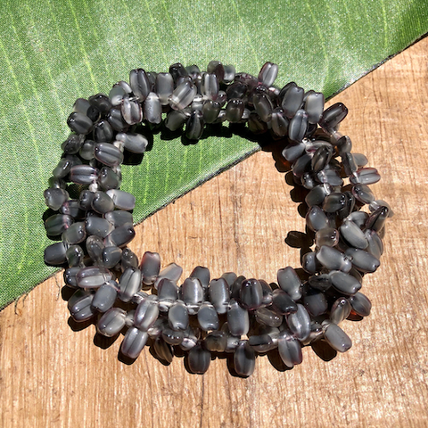 Gray Rectangle Drop Beads - 200 Pieces