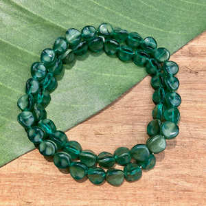 Green 3 Sided Beads - 50 Pieces