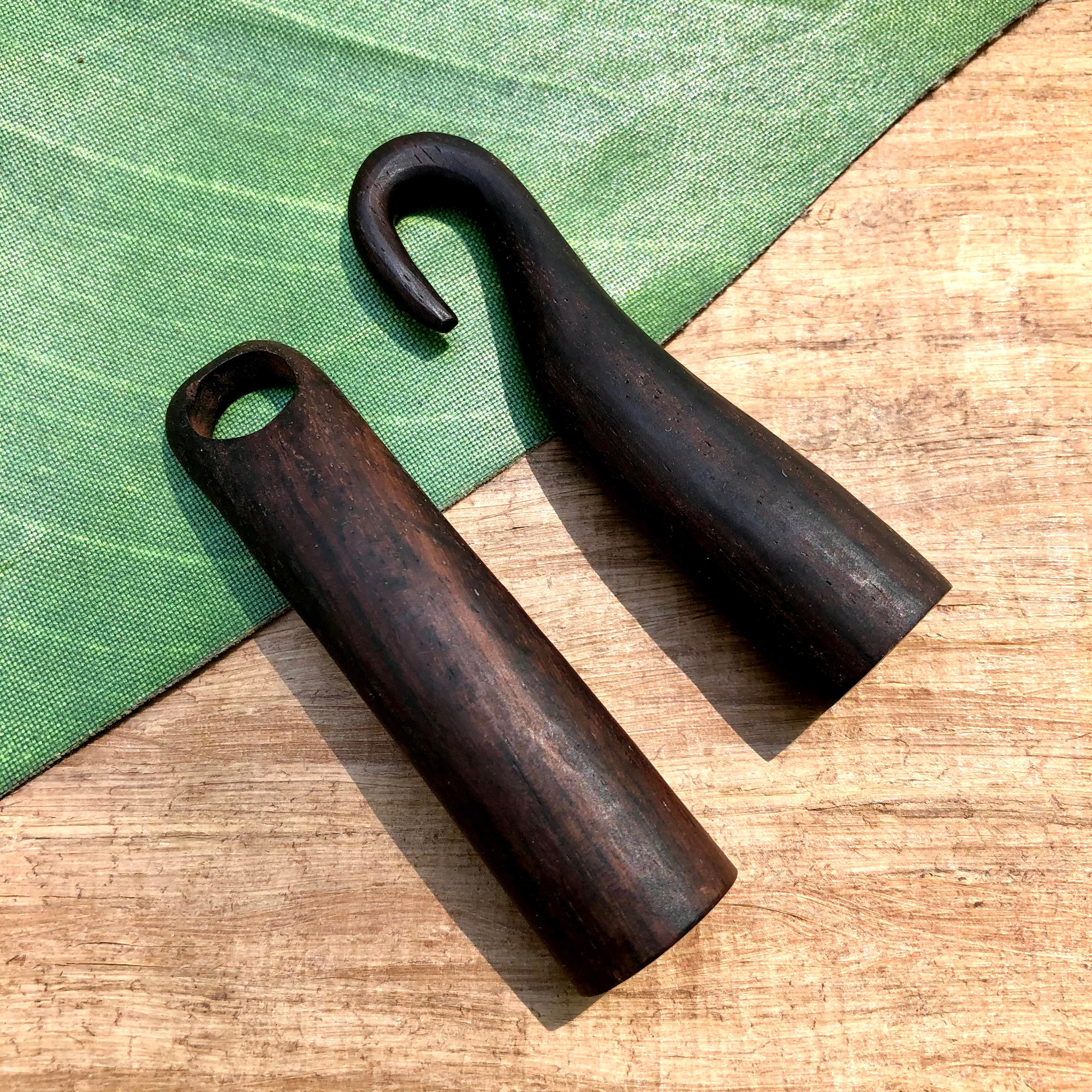 Hand Carved Wood Hook & Eye - 1 Piece