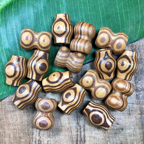 Knotty Alder Wood Beads - 10 Piece