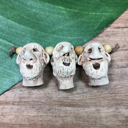 Ceramic Old Men - 3 Pieces