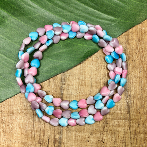 Pastel Heart Beads - 90 Pieces