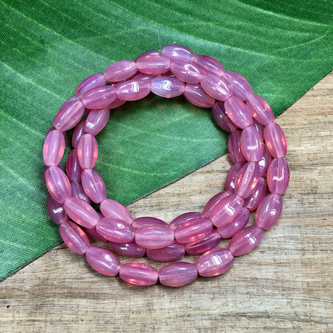 Pink Oval Beads - 50 Pieces