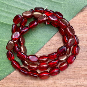 Red and Gold 3 sided Oval - 50 Pieces
