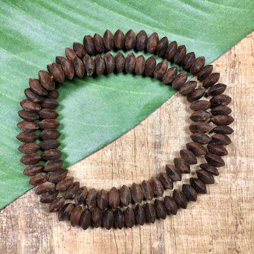 Dark Brown Saucer Beads - 100 Pieces