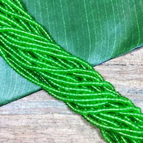 seed bead - green strand Czech size 6