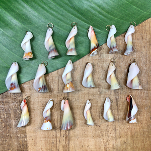 Twisted Shell Pendants - 7 Pieces