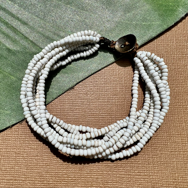 White Seed Bead Bracelet