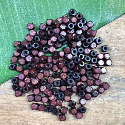 Small Square Wood Beads