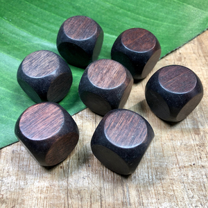 Wooded Dice - 7 Pieces