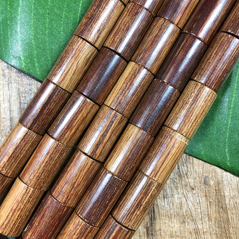 Natural Wood Tubes - 7 Pieces